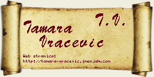 Tamara Vračević vizit kartica